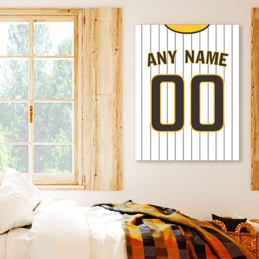 San Diego Jersey Custom Canvas Print Wall Art for Boy Girl Men Women Baseball Personalized Canvas Art